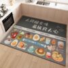 Leather kitchen floor mats, waterproof, oil-proof, anti-slip floor mats, large-area special dirt-resistant, wipeable, no-clean carpets