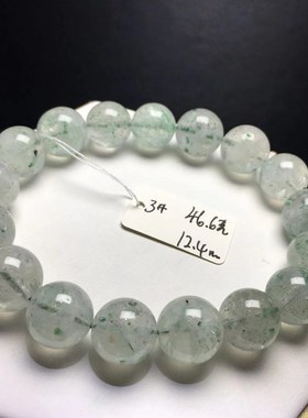 天然水晶 绿云母手链 翠云母 绿幽灵异象 草莓晶手串 绿超七 饰品