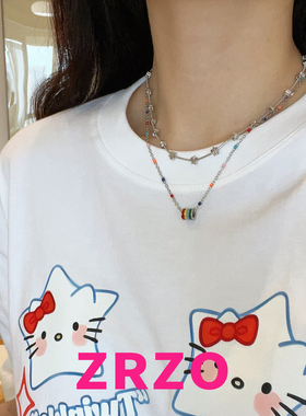 ZRZO彩色小蛮腰星星项链