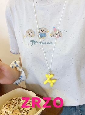 ZRZO多巴胺气球狗长款吊坠