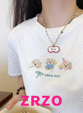 ZRZO可爱苹果核编绳项链