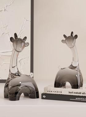 创意小鹿摆件客厅高档轻奢酒柜电视柜玄关展示柜装饰品高级感小众