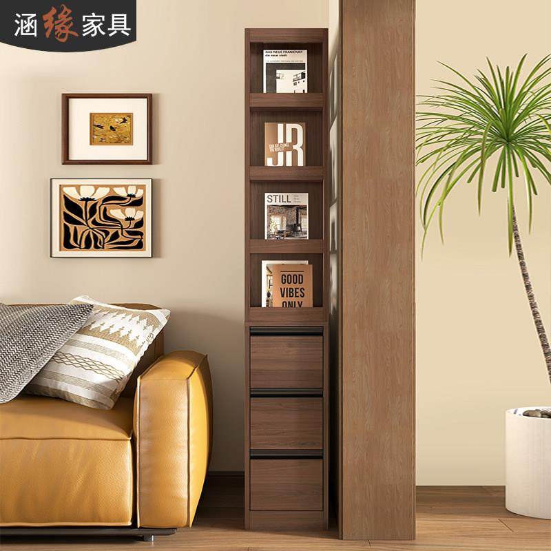 极窄夹缝书柜收纳柜一体角柜客厅沙发侧边柜落地转角书架7F106,淘宝优惠券,粉丝福利购,淘宝优惠卷