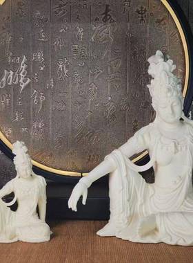 象牙果自在观音鱼缸造景茶空间博古架禅意摆件庭院装饰客厅饭厅架