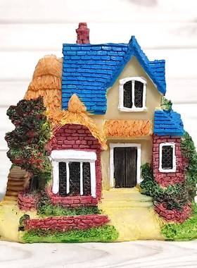 仿真迷你大别墅房子房屋模型装饰品微景观造景小屋儿童桌面小摆件