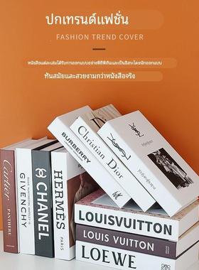 INS封面人物彷真书假书盒网红服装店拍照道具摆设玄关装饰品摆件