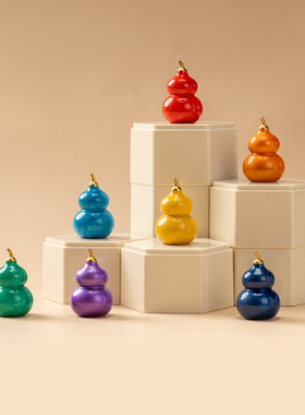 ZHZ七彩葫芦铜摆件家居装饰工艺品礼盒挂件