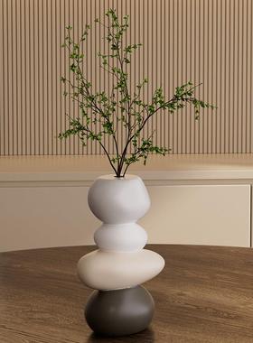 高级感软装艺术石头摆件大象乔迁新居石来运转客厅电视柜玄关装饰