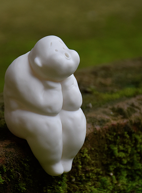 创意现代手工陶瓷人物家居小客厅办公室书房工艺品装饰品