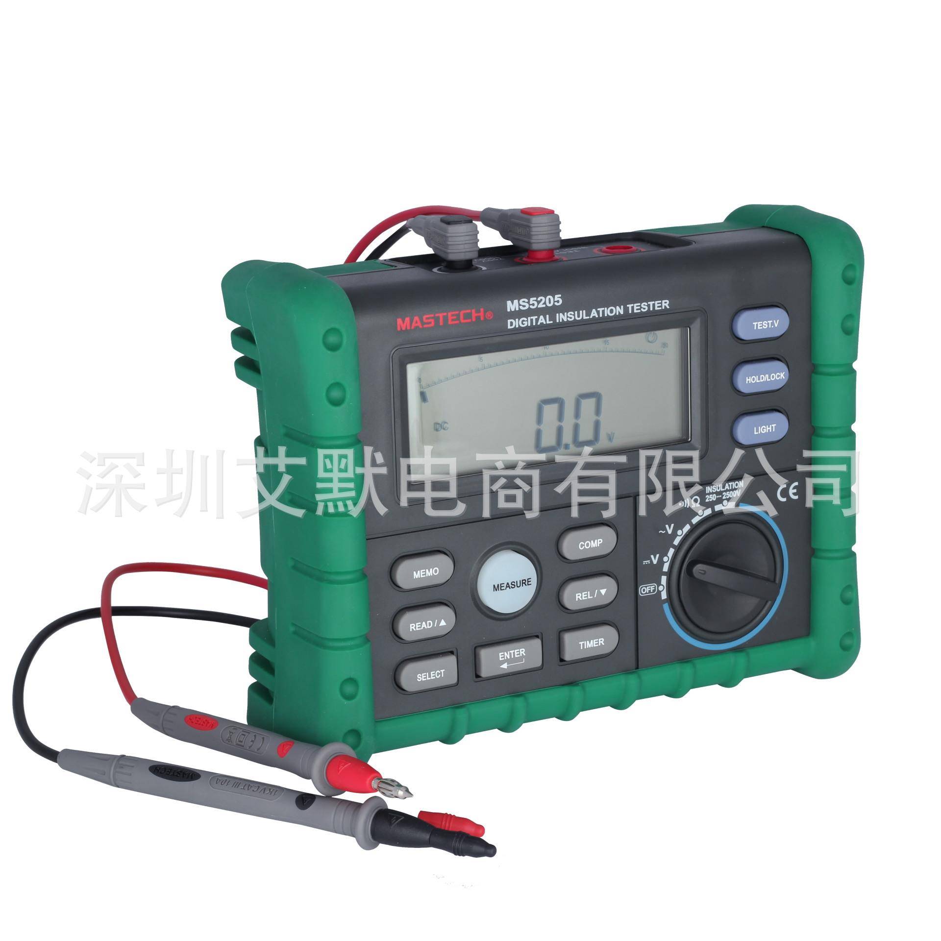 厂家直销MS5205数字绝缘电阻测试仪2500V兆欧表摇表 - 图0