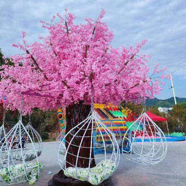 景区网红樱花树无动力大型吊篮多人旋转座椅公园吊椅秋千许愿树厂,淘宝优惠券,粉丝福利购,淘宝优惠卷