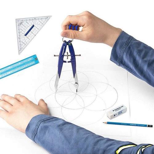 德国施德楼staedtler精准中车圆规551 01学生金属圆规伸缩杆制图 - 图3