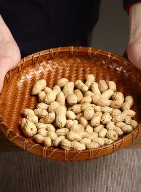 纯手工竹编茶叶簸箕茶点盘干果盘