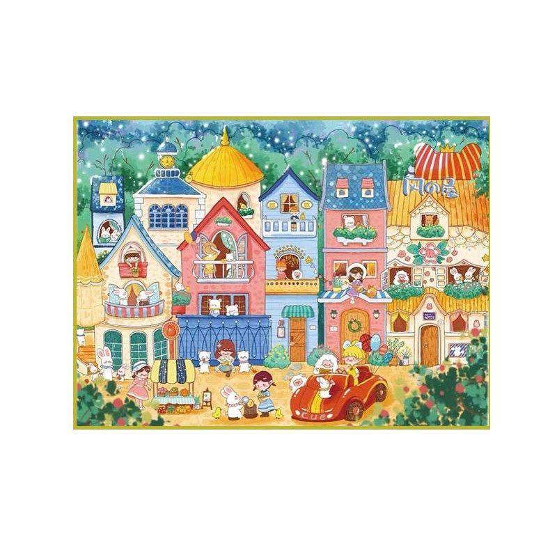 卡通钻石画童话小镇手工点贴钻十字绣客厅卧室儿童房满钻粘钻简约,淘宝优惠券,粉丝福利购,淘宝优惠卷