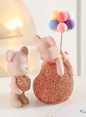 暴力熊摆件家居饰品客厅电视酒柜装饰品办公桌小摆设生日礼物女生