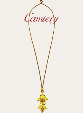 CAMIERY【新店福利】24K真金镀金 金鳞鱼吊坠项链 气质百搭保色