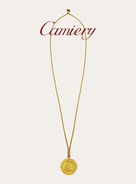 CAMIERY【新店福利】24K真金镀金 黄财神吊坠项链 气质百搭保色