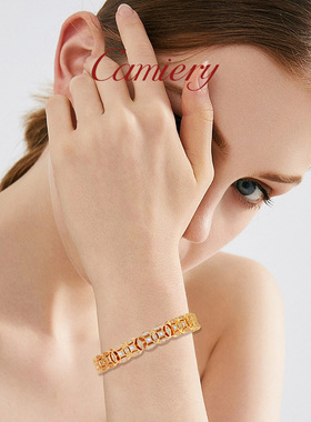 CAMIERY【非遗錾刻】钱多多手链 转运招财好运 镀24K金 气质百搭