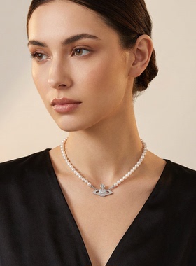 CAMIERY西太后土星珍珠项链女