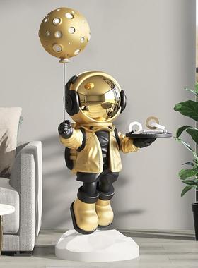 太空人大型客厅落地摆件电视柜沙发旁托盘家居饰品宇航员乔迁礼品