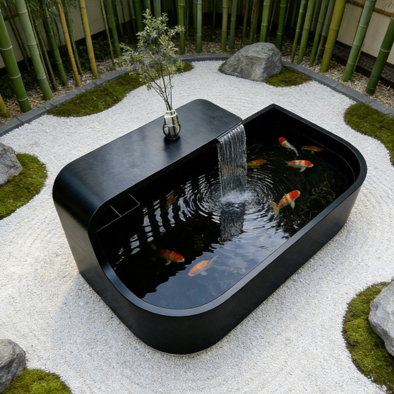 不锈钢鱼缸成品定制流水摆件室内外庭院阳台客厅造景装饰循环水景,淘宝优惠券,粉丝福利购,淘宝优惠卷