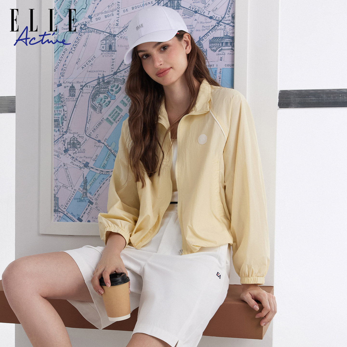 ELLE ACTIVE女装宽松短外套轻运动户外风26年春廓形立领上衣短款,淘宝优惠券,粉丝福利购,淘宝优惠卷