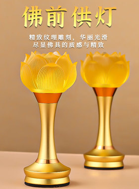 黄铜佛具供佛套装供具家用佛前供水杯供盘果盘供灯长明灯纯铜摆件