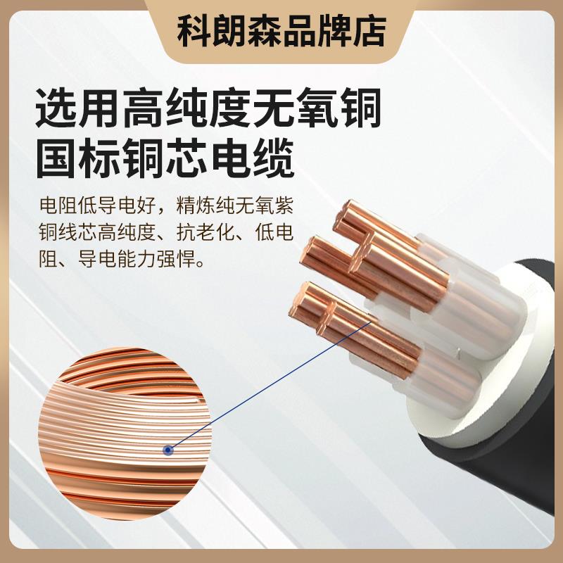 科朗森电缆线YJV2 3 5芯多平方新能源4 6 10 16平充电桩专用铜芯 - 图0