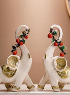 事事如意柿子入宅大吉花瓶摆件客厅家居玄关电视柜2025新年装饰品