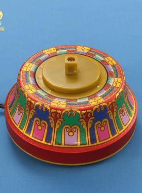 家用摆件电动转轮六字真言转简经桶桌面玄关禅意转金筒藏族简经纶