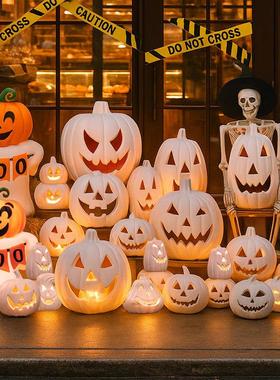 万圣节南瓜灯装饰摆饰网红搞怪道具户外发光南瓜店铺门口场景布置