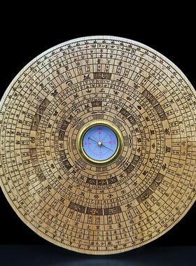 桃木罗盘挂件高精度专业多功能风水盘指南针小罗经仪实木雕刻摆件