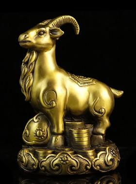 黄铜十二生肖摆件纯黄铜鼠牛虎兔龙蛇马羊猴鸡狗猪补缺角家居办公