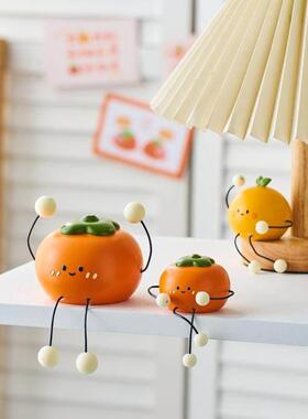 创意一家四口吊脚娃娃小摆件客厅电视柜办公室电脑桌面家居装饰品