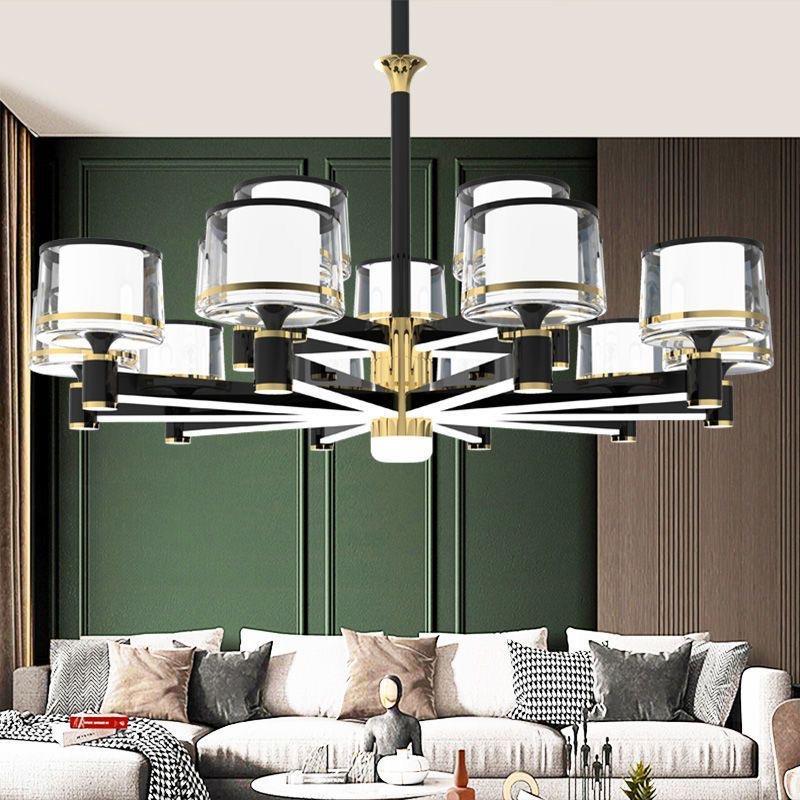 客厅吊灯2025新款防尘防蚊简约现代灯具大全家用餐厅灯卧室灯北欧 - 图0