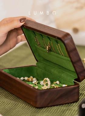 黑巧首饰盒/创木工房木高档项链饰品便携生日礼物北欧风收纳盒