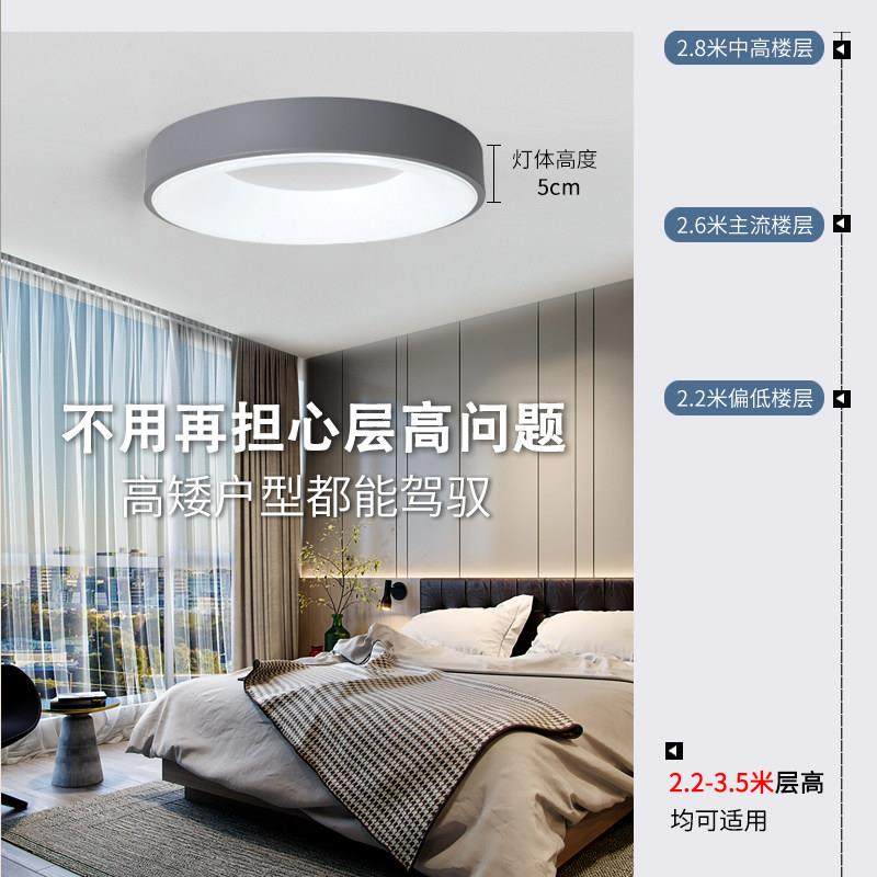 卧室灯超亮护眼防蚊虫吸顶灯极简圆形餐厅房间主卧室灯语音智能灯,淘宝优惠券,粉丝福利购,淘宝优惠卷