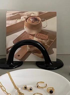 秘密卡车ins中古风小众陶瓷卡片支架多功能菜单架摆件家居饰品