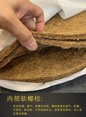 善缘堂莲花跪拜垫圆形地垫椰棕仙家垫子方形拜椅坐垫佛堂堂口摆件