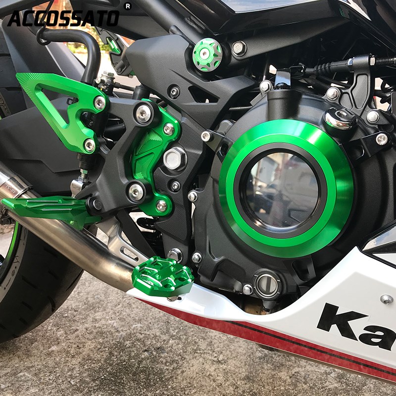 适用与川崎NINJA400改装引擎边盖忍者400 z400发动机防摔罩保护盖 - 图1