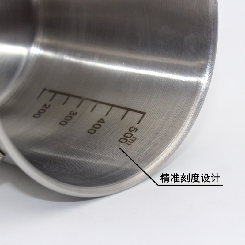 加厚304不锈钢量杯500ml1000奶茶咖啡量杯带刻度2L 拉花杯实验杯 - 图0