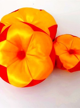 佛具用品木鱼垫铜磬垫子t蒲团拜垫配垫绸缎底垫红黄双色大小尺寸