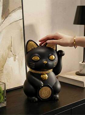 高级感小众招财猫摆件开业礼物开运客厅玄关电视柜软装饰品设计感