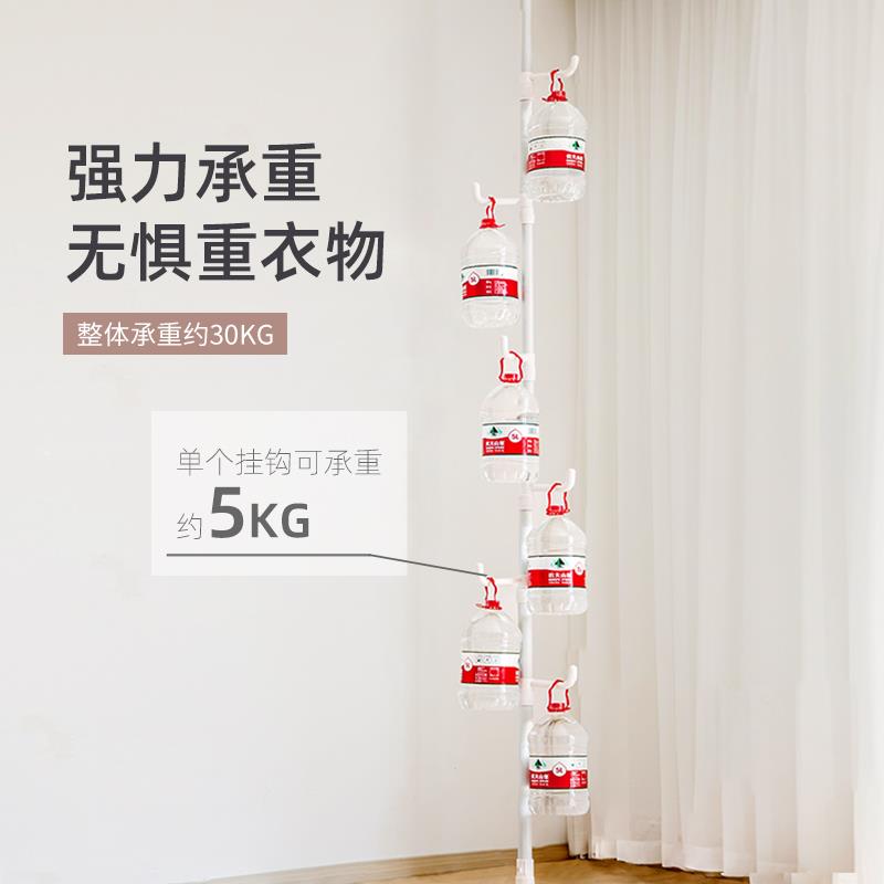 爱丽思顶天立地衣帽架室内卧室创意多功能挂衣架家用大衣架挂帽子 - 图2