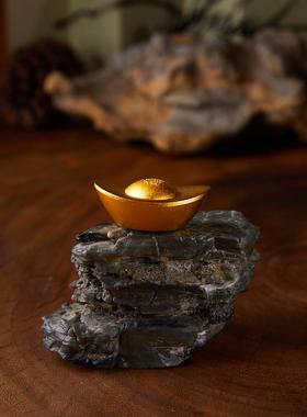 灵顺财神|转运元宝纯铜摆件杭州北高峰官方黄铜财神摆件