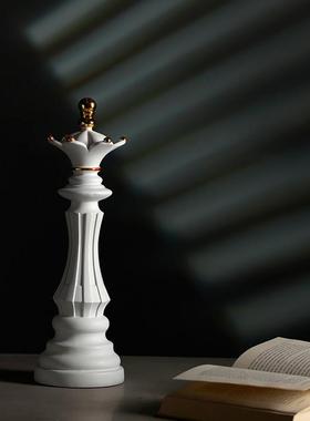 欧式家居酒店客厅创意国际象棋摆件工艺电视柜办公室书房桌面摆饰