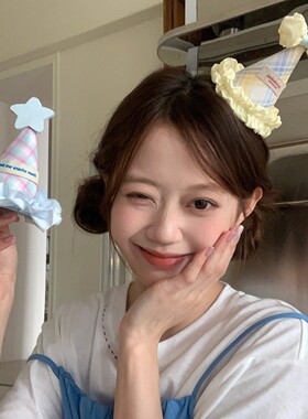 少女生日帽发卡派对道具头饰