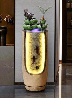 轻奢荷叶流水喷泉循环水景观办公室客厅装饰水景摆件开业乔迁礼品