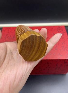 青檀木雕刻文昌塔装饰品九层13cm客厅书房入口汽车装饰品送给长辈