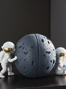 宇航员太空人儿童房书房书架书柜装饰摆件桌面创意立体书挡书夹